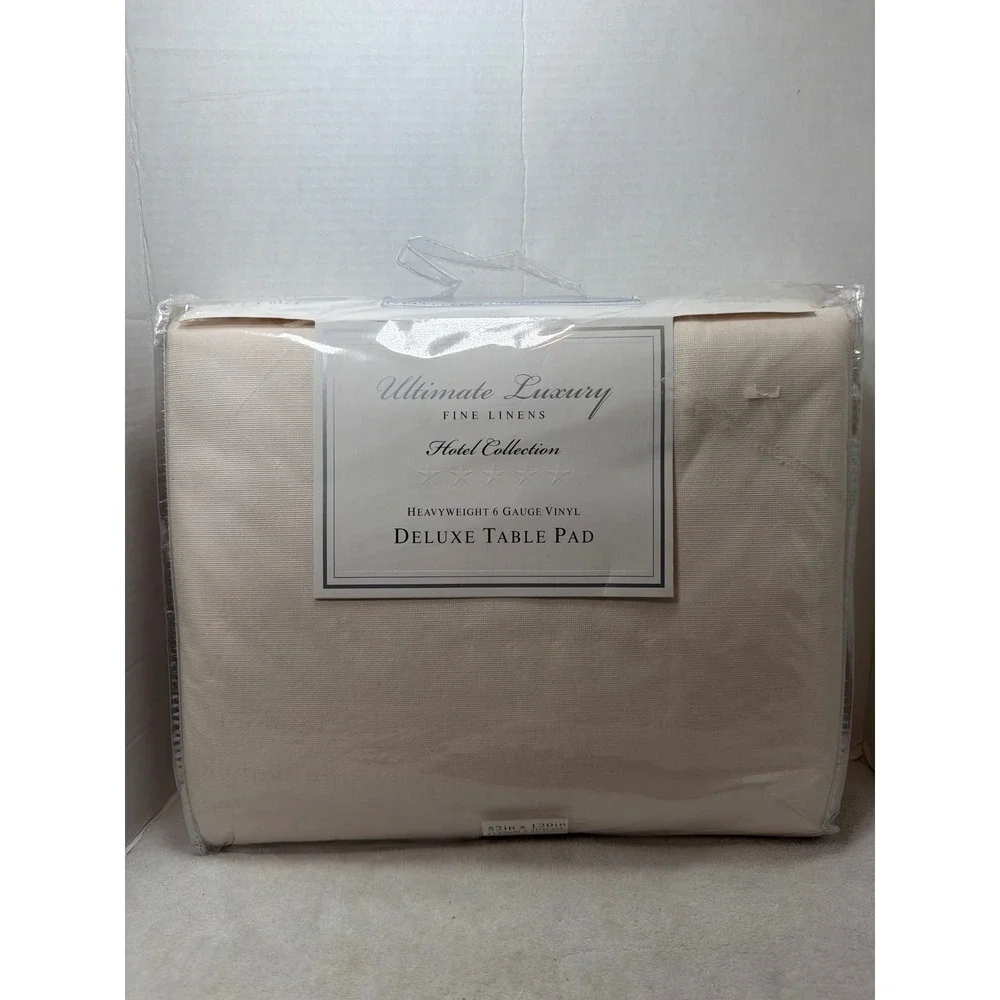 NEW Ultimate Luxury Table Pad 52x120 Cream Heavyweight 6 Gauge Vinyl BedBah